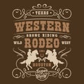 Western rodeo vintage sticker colorful