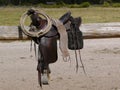 Western Saddle Royalty Free Stock Photo