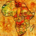 western sahara on actual map of africa Royalty Free Stock Photo