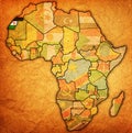 western sahara on actual map of africa Royalty Free Stock Photo