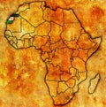 western sahara on actual map of africa Royalty Free Stock Photo