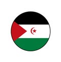 Western Sahara Flag Circle Push Button Vector Icon semi-autonomous