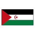 Western Sahara Flag Rectangle Vector Icon semi-autonomous