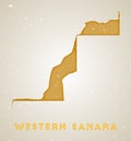 Western Sahara map. Royalty Free Stock Photo