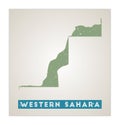 Western Sahara map. Royalty Free Stock Photo