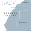 Western Sahara political map Royalty Free Stock Photo