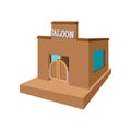 Western saloon cartoon icon