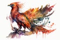 Phoenix watercolor predator animals wildlife, Watercolor Painting Artwork.