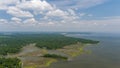 The western shore of Mobile Bay near Dauphin Island, Alabama in June of 2022