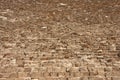Western side of Pyramid of Khufu or the Pyramid of Cheop, the oldest and largest one  in the Giza pyramid complex Royalty Free Stock Photo