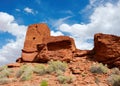 The western side of the Wukoki Pueblo ruins in Arizona Royalty Free Stock Photo