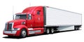 Western Star truck 5700XE with red cab. Royalty Free Stock Photo
