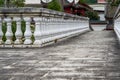 A western-style corridor with white columns and stairs Royalty Free Stock Photo