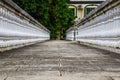 A western-style corridor with white columns and stairs Royalty Free Stock Photo