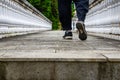 A western-style corridor with white columns and stairs Royalty Free Stock Photo