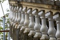 A western-style corridor with white columns and stairs Royalty Free Stock Photo