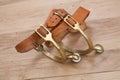 Western-style cowboy spurs with rowels