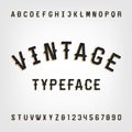 Western style retro distressed alphabet vector font.