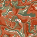 Western swirl seamless raster pattern. Bohemian desert orange irregular cloth design for verstaile nature background.