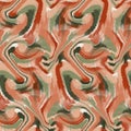 Western swirl seamless raster pattern. Bohemian desert orange irregular cloth design for verstaile nature background.