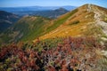 Western Tatras - Rohacska valley - tourist trail of the ridge to Volovec Royalty Free Stock Photo