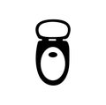 Western toilet seat vector icon