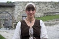 Western Ukraine, Woman posing in traditional costume