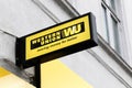 Western Union sign and logo on a facade Royalty Free Stock Photo