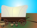 Western wagon train Royalty Free Stock Photo