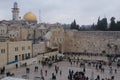 The Western Wall, with the Dome of the Rock in the background, Jerusalem, Israel Royalty Free Stock Photo