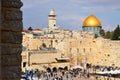 Western Wall and Dome of the Rock in Jerusalem Old City, Israel Royalty Free Stock Photo