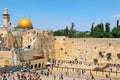 Western Wall and Dome of the Rock mosque. Royalty Free Stock Photo