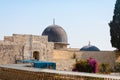 Western Wall and Dome of the Rock in the old city. Jerusalem, Israel, November 2019 Royalty Free Stock Photo