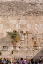 Western Wall and Dome of the Rock in the old city. Jerusalem, Israel, November 2019 Royalty Free Stock Photo