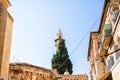 Western Wall and Dome of the Rock in the old city. Jerusalem, Israel, November 2019 Royalty Free Stock Photo