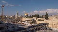 Western Wall and Dome of the Rock in the old city of Jerusalem, Israel. Royalty Free Stock Photo