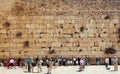The Western Wall is the holiest place in Judaism Royalty Free Stock Photo