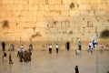 Western Wall in Jerusalem and flag Royalty Free Stock Photo