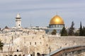 The Western Wall and the Mosque of Omar- Temple Mount, Jerusalem Royalty Free Stock Photo