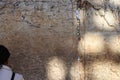 Western Wall with prayer notes, Jerusalem, Israel. Jerusalem Western Wall as it is known in the West as the Wailing Wall or Kotel Royalty Free Stock Photo