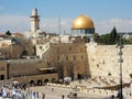 Jerusalem, Western Wall, religious site Jewish people, Dome of the Rock, Islamic shrine, Israel Royalty Free Stock Photo