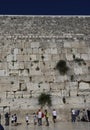 The western wall of the temple mountain in Jerusalem Royalty Free Stock Photo