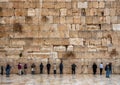 JERUSALEM, ISRAEL - DECEMBER 04, 2018: The Western Wall, Wailing Wall, or Kotel, known in Islam as the Buraq Wall Royalty Free Stock Photo