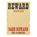 Wanted dead or alive poster background Royalty Free Stock Photo