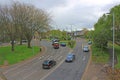Western Way, Exeter, looking towards the River Exe Royalty Free Stock Photo