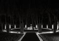 westerplatte cementary at night Royalty Free Stock Photo
