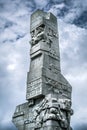 Westerplatte Monument in memory of the Polish defenders Royalty Free Stock Photo