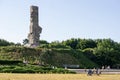 Westerplatte Monument Pomnik Obroncow Wybrzeza in Gdansk, Poland with tourists