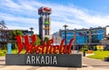 Westfield Arkadia shopping and entertainment center at Rondo Radoslawa roundabout in Wola business district of Warsaw in Poland