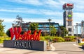 Westfield Arkadia shopping and entertainment center at Rondo Radoslawa roundabout in Wola business district of Warsaw in Poland